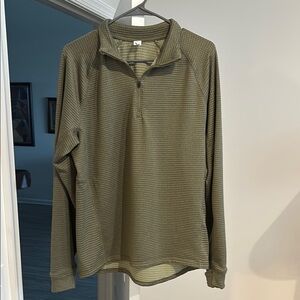 Olive Green Quarter-Zip Pullover
